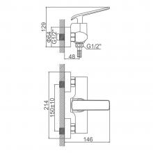 Смеситель для душа Ledeme L2074WR