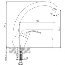 Смеситель для кухни Haiba HB4103