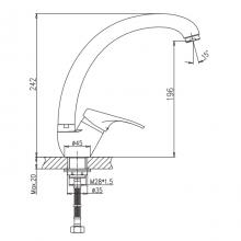 Смеситель для кухни Haiba HB4113-2