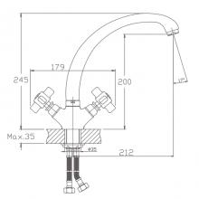 Смеситель для кухни Haiba HB4218