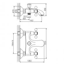 Смеситель для ванны Haiba HB3119-4