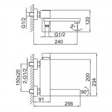 Смеситель для ванны Frap F3291