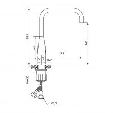 Смеситель для кухни OUTE T21013B