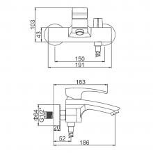 Смеситель для ванны Gerhans K13214B