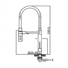 Смеситель для кухни OUTE T61403BK-300