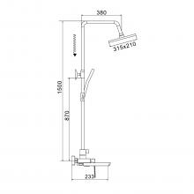 Душевая стойка Rose R1836G