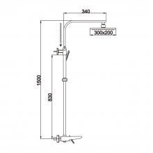 Душевая стойка Rose R1636F