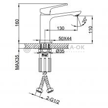 Смеситель для раковины Frap F1086-9