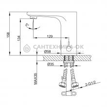 Смеситель для раковины Frap F514