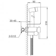 Смеситель с гигиеническим душем Frap F2075-19