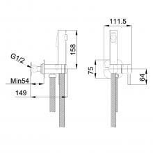 Смеситель с гигиеническим душем Haiba HB5518-3