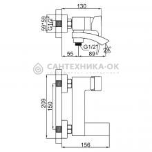 Смеситель для ванны Gerhans K13314Y