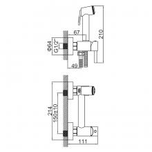 Смеситель с гигиеническим душем Ledeme L5398D-6