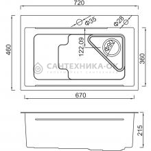 Мойка для кухни из нержавеющей стали Gappo GS7246-3