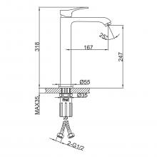 Смеситель для раковины Frap F1075-26