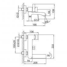 Смеситель для ванны Frap F3275