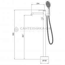 Смеситель для ванны Gappo G3006-3