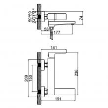 Смеситель для ванны Ledeme L3173W