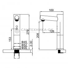 Смеситель для раковины Ledeme L1755A-1