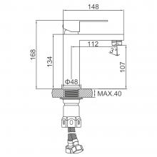 Смеситель для раковины Ledeme L71025