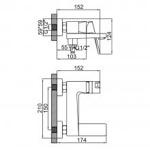 Смеситель для ванны Ledeme L3192D