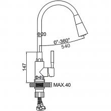 Смеситель для кухни Ledeme L4199M-16