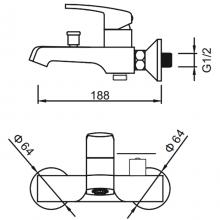 Смеситель для ванны Gerhans K13006