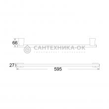Прямой полотенцедержатель Shevanik SG5717G