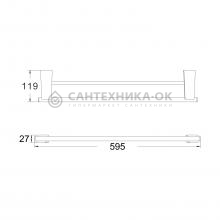 Прямой полотенцедержатель Shevanik SG5727G
