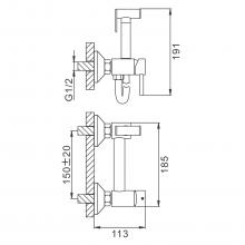 Смеситель с гигиеническим душем Frap F7503-3