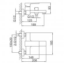 Смеситель для ванны Frap F3291-2