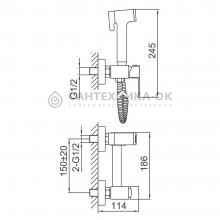 Смеситель с гигиеническим душем Frap F7591-9