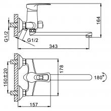 Смеситель для ванны Frap F22701-B