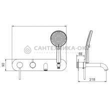 Смеситель для ванны Gappo G3306
