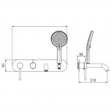 Смеситель для ванны Gappo G3306-6