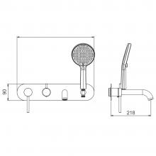 Смеситель для ванны Gappo G3306-9