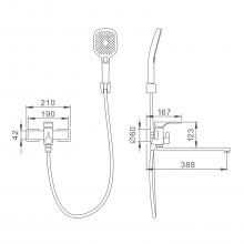 Смеситель для ванны Splenka S55.22.03