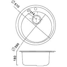 Мойка для кухни Frap FS510 чертеж