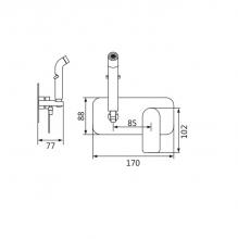 Смеситель с гигиеническим душем Shevanik S4105C