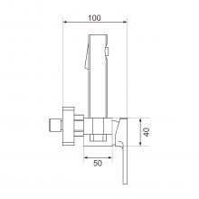 Смеситель с гигиеническим душем Rose R1805G-1