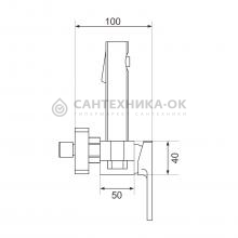 Смеситель с гигиеническим душем Rose R1805G-1