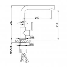 Смеситель для кухни Frap F40551