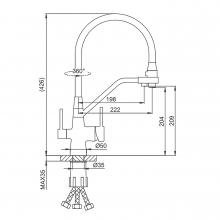 Смеситель для кухни Frap F43550