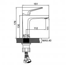 Смеситель для раковины Ledeme L1085B