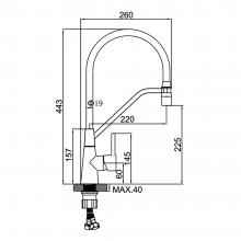 Смеситель для кухни Ledeme L4397-9
