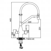Смеситель для кухни Ledeme L4797-3