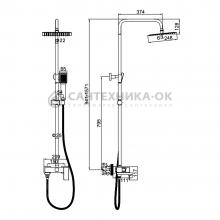 Душевая стойка Ledeme L72425B-1