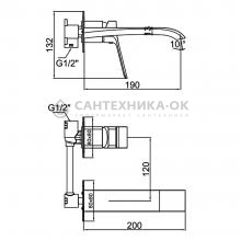 Смеситель для раковины Ledeme L1094D-1