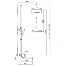 Душевая стойка Frap F2461-3