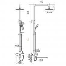 Душевая стойка Ledeme L72403-1